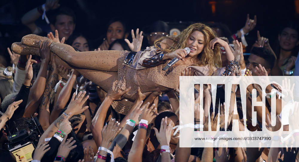 Shakira performs during the 2023 MTV Video Music Awards VMA s at the Prudential Center in Newark, New Jersey, on Tuesday, September 12, 2023. NYP20230912212 JOHNxANGELILLO