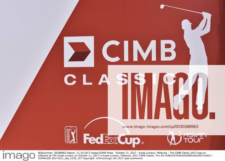 Kuala Lumpur, Malaysia - The CIMB Classic 2017 logo on billboard at TPC Kuala Lumpur on October 11, 2017 in Kuala Lumpur, Malaysia. 2017 CIMB Classic: Pro Am - ZUMAn230 20171011_zaa_n230_157