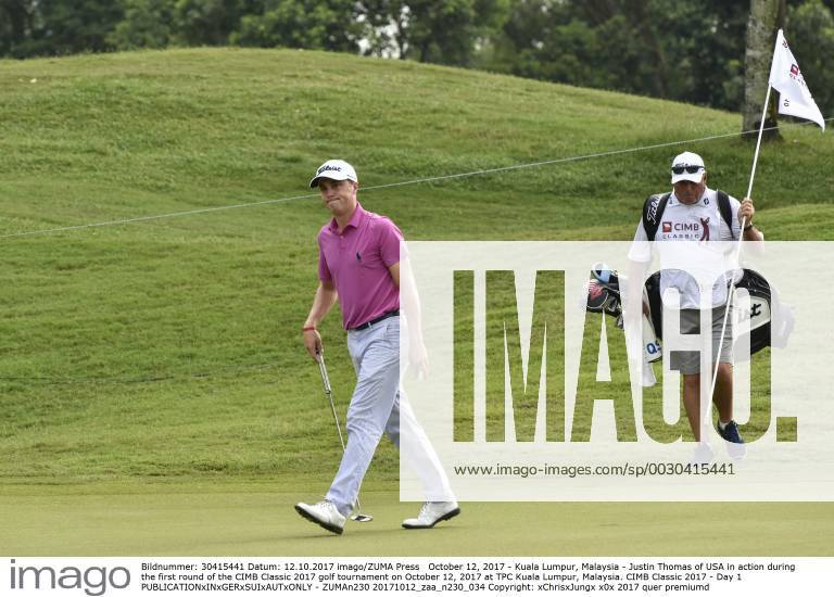 Kuala Lumpur, Malaysia - Justin Thomas of USA in action during the first round of the CIMB Classic 2017 golf tournament on October 12, 2017 at TPC Kuala Lumpur, Malaysia. CIMB Classic 2017 - Day 1 - ZUMAn230 20171012_zaa_n230_034
