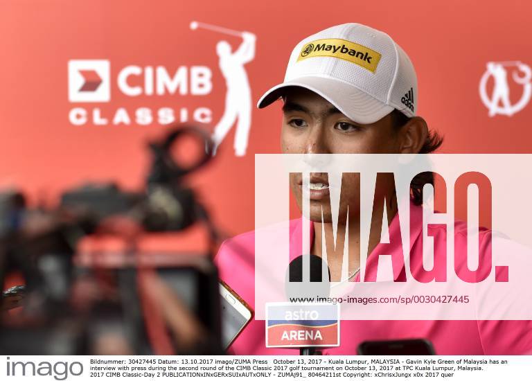 Kuala Lumpur, MALAYSIA - Gavin Kyle Green of Malaysia has an interview with press during the second round of the CIMB Classic 2017 golf tournament on October 13, 2017 at TPC Kuala Lumpur, Malaysia. 2017 CIMB Classic-Day 2 - ZUMAj91_ 80464211st