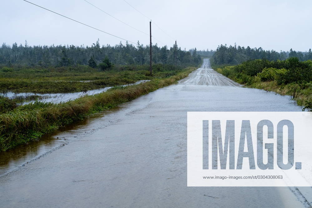 Flooding on Main Shore Road in Port Maitland, N.S. as post-tropical cyclone Lee approaches on Saturday, Sept. 16, 2023. Port Maitland Canada - ZUMAc35_ 20230916_zaf_c35_025
