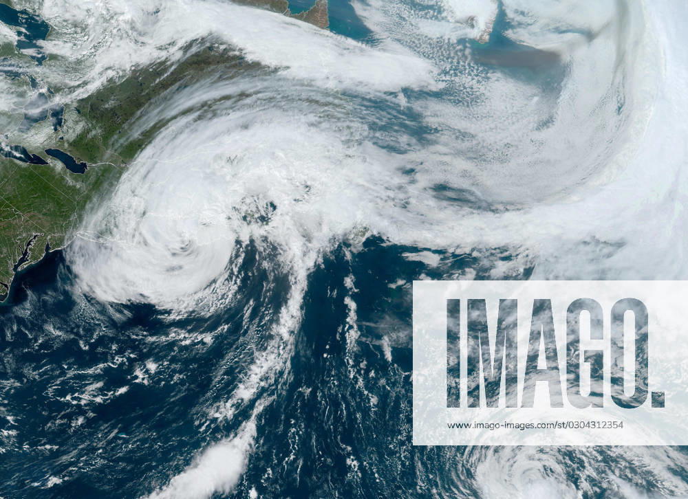 NOAA GEOS-East satellite image showing Post-Tropical Cyclone Lee lashing Maine and parts of New England as the weakened storm prepares to make landfall in Nova Scotia, September 16, 2023. Miami United States - ZUMAp138 20230916_zaa_p138_002