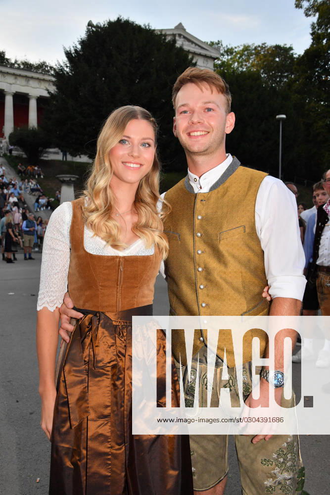 Selina Söder daughter of Markus Söder with Raphael Netz Wiesn 2023 2 day Almauftrieb Käferzelt Theresienwiese Munich 17 September 2023