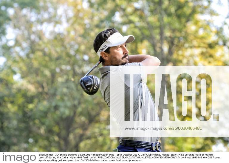 15th October 2017, Golf Club Milano, Monza, Italy; Mike Lorenzo-Vera of France tees off during the Italian Open Golf final round; ActionPlus11940846