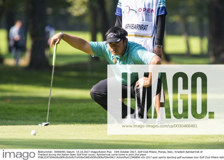 15th October 2017, Golf Club Milano, Monza, Italy; Kiradech Aphibarnrat of Thailand during the Italian Open Golf final round; Aphibarnrat come home in joint 2nd place ActionPlus11940856