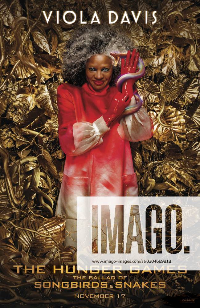 RELEASE DATE: November 17, 2023. TITLE: The Hunger Games: The Ballad of Songbirds and Snakes. STUDIO: . DIRECTOR: Francis Lawrence. PLOT: Coriolanus Snow mentors and develops feelings for the female District 12 tribute during the 10th Hunger Games. STARRING: Poster art: VIOLA DAVIS as Dr. Volumnia Gaul. Germany - ZUMAl90_ 20230919_shn_l90_298