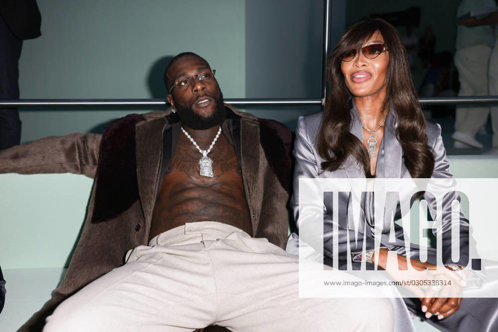 MFW - Boss Arrivals Burna Boy, Naomi Campbell attend Boss fashion show during the Milan Fashion Week Womenswear Spring Summer 2024 on September 22, 2023 in Milan, Italy. Photo by ABACAPRESS.COM Milan Italy