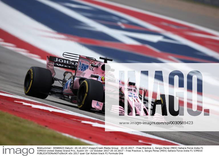 Free Practice 1, Sergio Perez (MEX) Sahara Force India F1 VJM010 United States Grand Prix, Austin 19 - 22 October 2017 20.10.2017 - Free Practice 1, Sergio Perez (MEX) Sahara Force India F1 VJM010