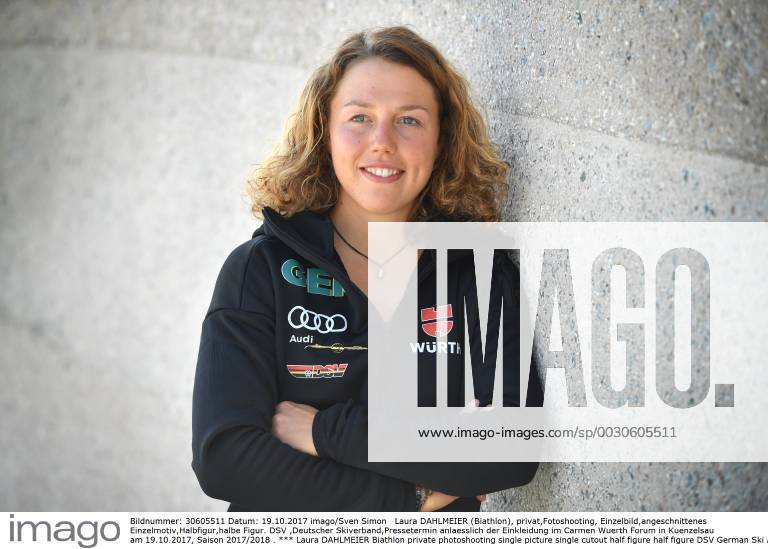 Laura DAHLMEIER Biathlon private photoshooting single picture single cutout half figure half figure DSV German Ski Association press date at the Carmen Wuerth forum in Kuenzelsau on 19 10 2017 season 2017 2018