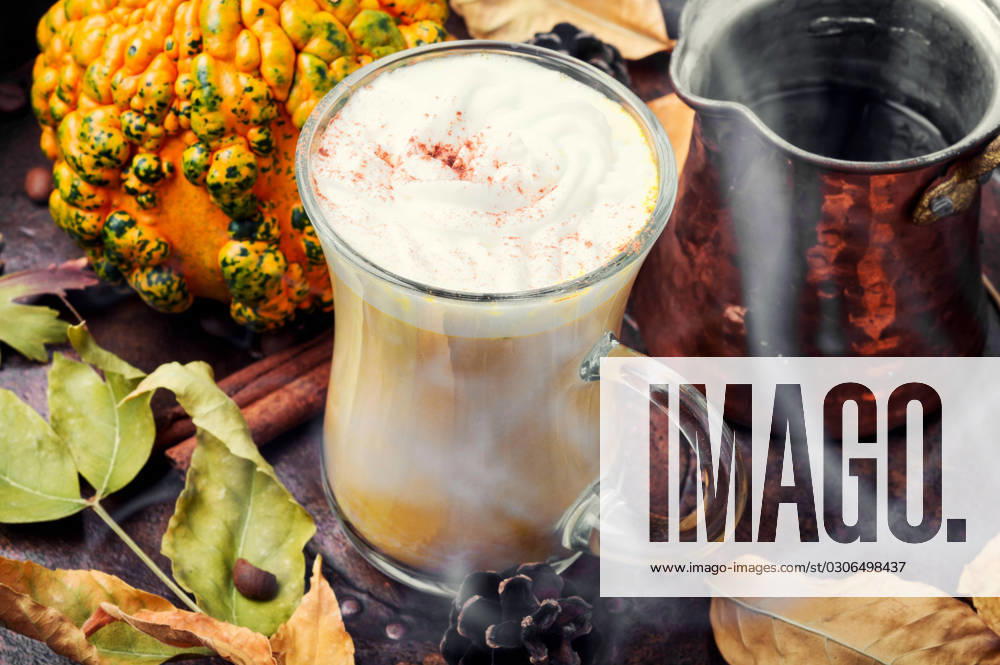 Pumpkin spice coffee with whipped cream.Autumn coffee.Coffee drink. , 27140550.jpg, coffee, pumpkin, latte, squash, autumn, cappuccino, drink, beverage, fall, cinnamon, still life, vintage, leaf, yellow, leaves, creamy, season, mug, aroma, retro, american, seasonal, foliage, aromatic, autumnal, october, rustic, hot, cream, vegetable, tasty, cocktail, yellow leaves, cup, milk, morning, cafeteria, coffeecup, november, september, cosy, RECORD DATE NOT STATED