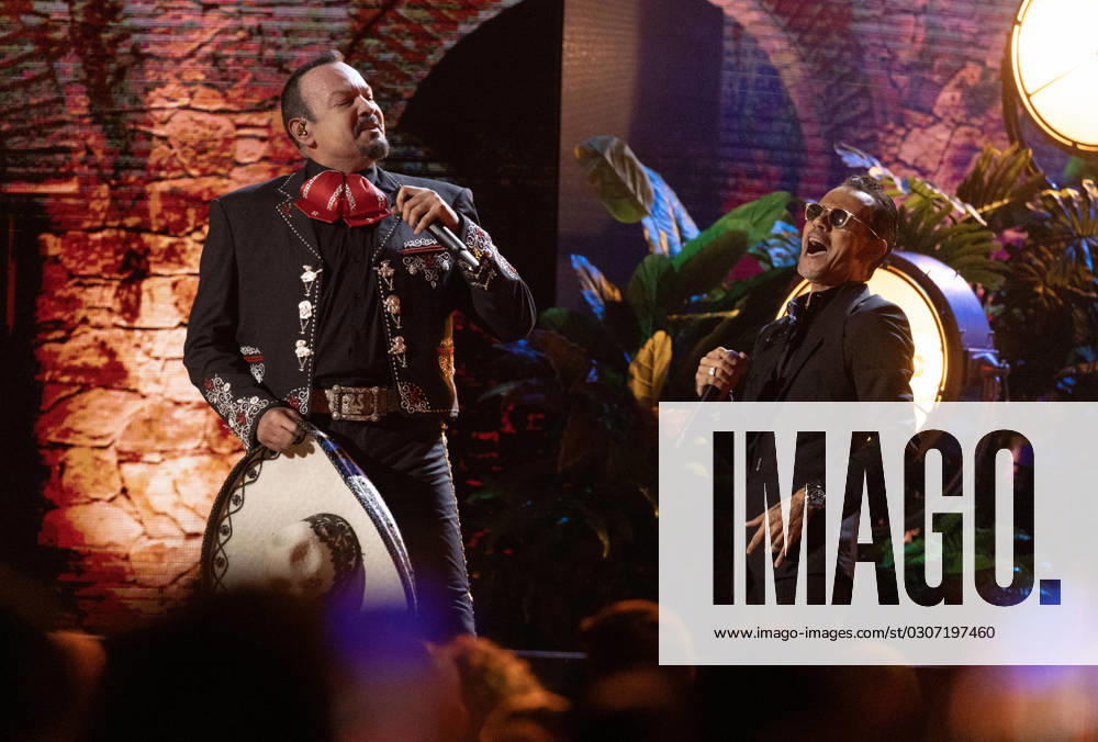 Marc Anthony and Pepe Aguilar perform at the 2023 Latin Billboard Music Awards at the University of Miami, Watsco Center, Thursday, October 05, 2023 in Coral Gables, Florida. MIA20231005170 GARYxIxROTHSTEIN
