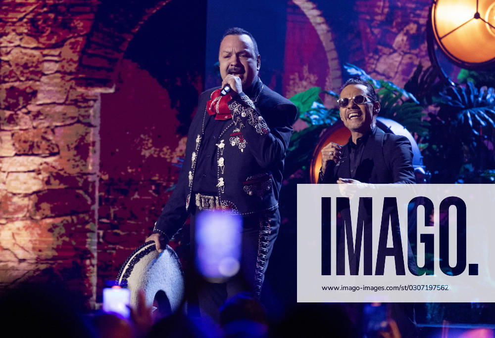Marc Anthony and Pepe Aguilar perform at the 2023 Latin Billboard Music Awards at the University of Miami, Watsco Center, Thursday, October 05, 2023 in Coral Gables, Florida. MIA20231005173 GARYxIxROTHSTEIN