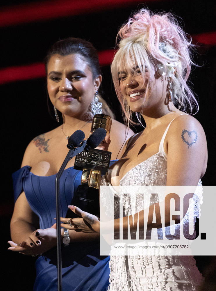 Karol G receives an award at the 2023 Latin Billboard Music Awards at the University of Miami, Watsco Center, Thursday, October 05, 2023 in Coral Gables, Florida. MIA20231005193 GARYxIxROTHSTEIN