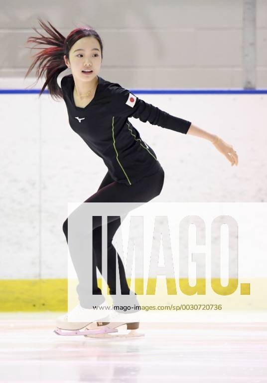 Figure skating Eiskunstlauf Skate Canada practice Japanese figure skater Marin Honda practices in Regina, Canada, on Oct. 25, 2017, for Skate Canada beginning two days later.