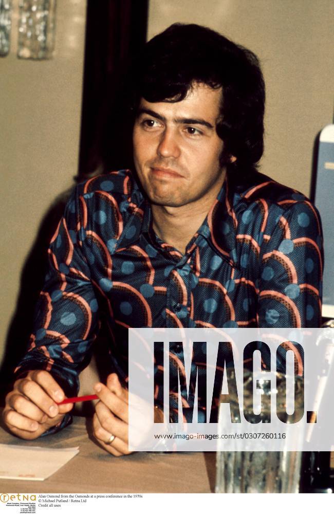 Osmonds Alan Osmond from the Osmonds at a press conference in the 1970s Michael Putland Retna Photoshot Credit all uses, Credit:Michael Putland Avalon