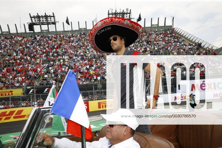 Formel 1, GP Mexiko, vor dem Start Motorsports: FIA Formula One World Championship WM Weltmeisterschaft 2017, Grand Prix of Mexico, 8 Romain Grosjean (FRA, Haas F1 Team), Mexico-City Mexico