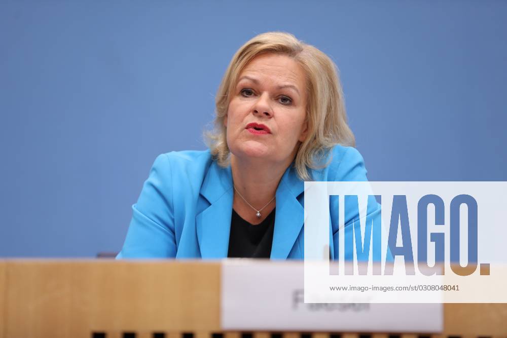 Federal Minister of the Interior Nancy Faeser, SPD, at the presentation of Federal Situation Report on Organized Crime 2022.