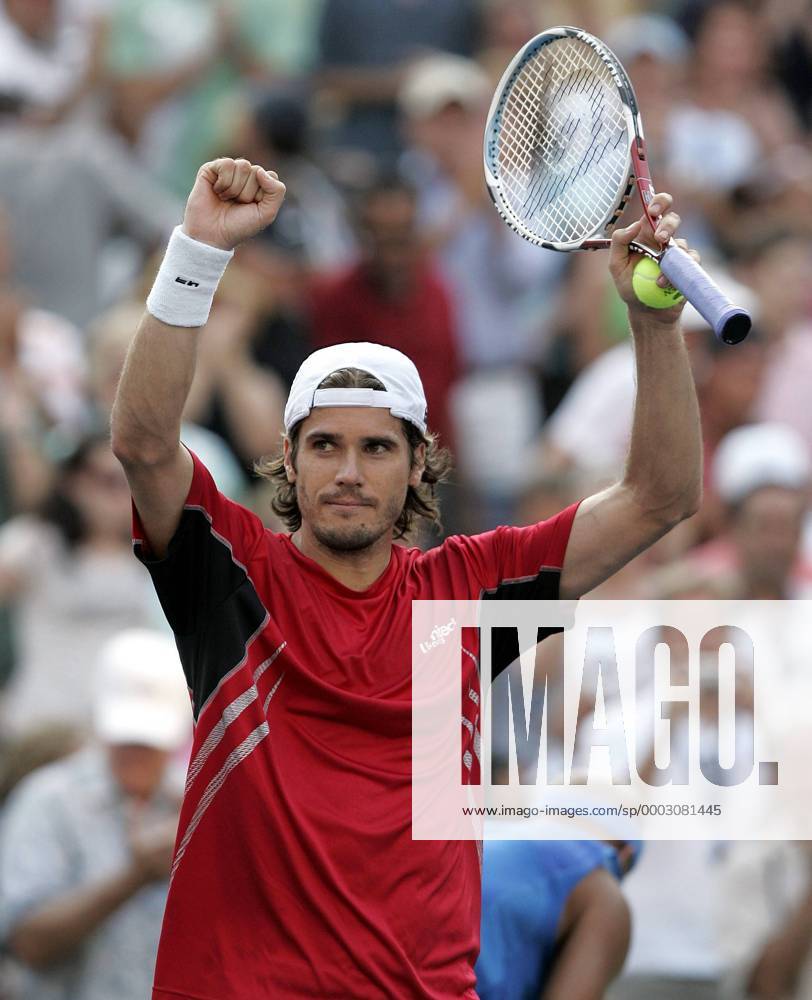 Thomas Haas (Deutschland) - Schlussjubel Tennis Herren US Open 2007, Grand Slam, ATP Tour Einzelbild Flushing Meadow New York, NY, N Y Freude, Tennis Herren US Open 2007, Grand Slam, ATP Tour Einzelbild Flushing Meadow New York, NY, N Y Freude,