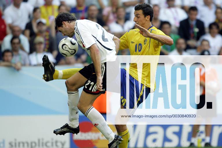 Munich 24 06 2006 1 8 final Germany Sweden 2 0 Zlatan Ibrahimovic and Christoph metzfelder Germany Sweden