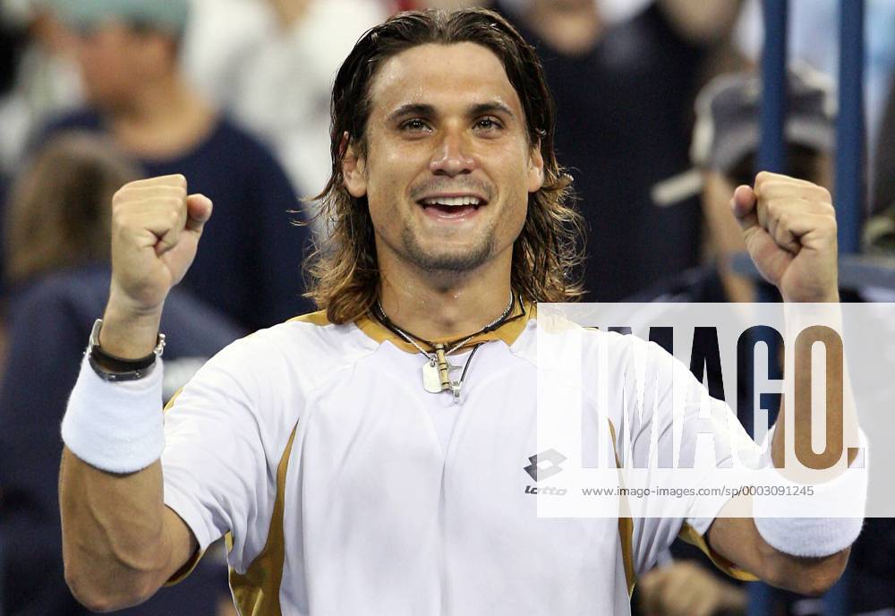 David Ferrer (Spanien) jubelt - Tennis Herren US Open 2007, Grand Slam, ATP Tour Einzelbild Flushing Meadows New York, NY N Y Glück, Freude, Tennis Herren US Open 2007, Grand Slam, ATP Tour Einzelbild Flushing Meadows New York, NY N Y Glück, Freude,