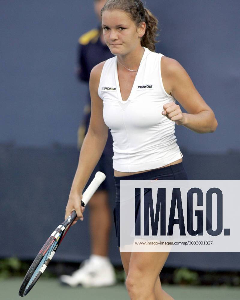 Agnieszka Radwanska (Polen) jubelt - (EN00145298037) Tennis Damen US Open 2007, Grand Slam, WTA Tour Einzelbild Flushing Meadows New York City, NY, N.Y. Freude, Tennis Damen US Open 2007, Grand Slam, WTA Tour Einzelbild Flushing Meadows New York City, NY, N.Y. Freude,