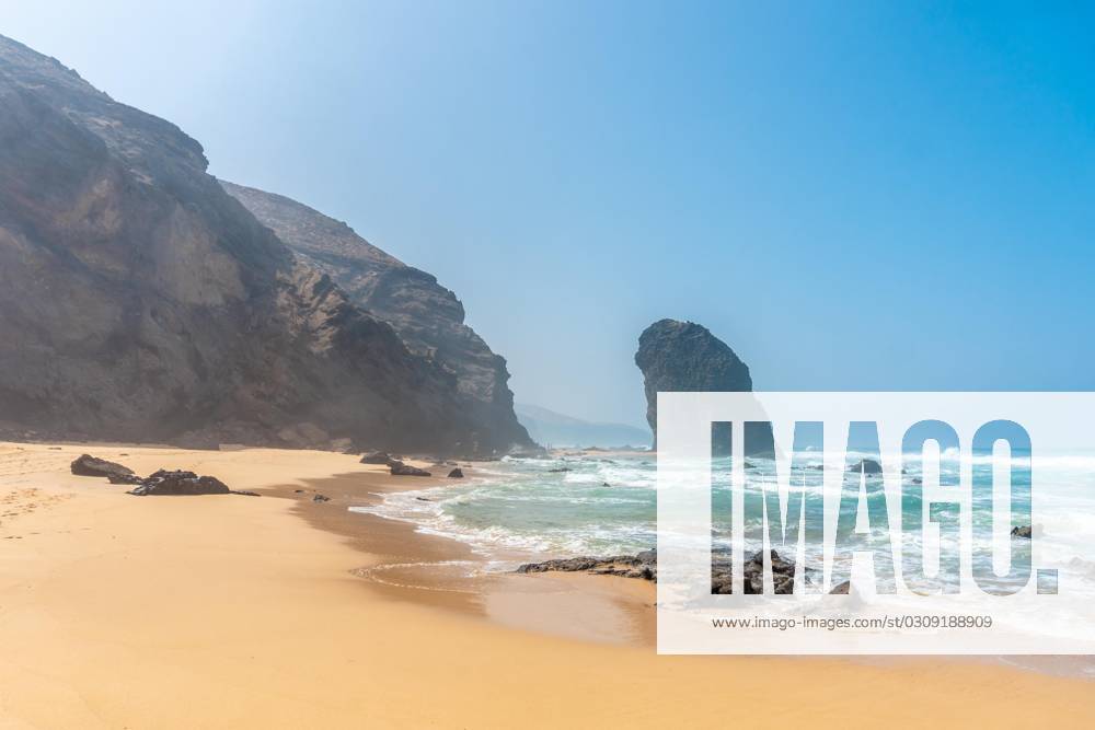 Roque Del Moro from Beach Cofete at Nature Park Jandia, Barlovento, south from Fuerteventura, Canary Islands Islands Spain