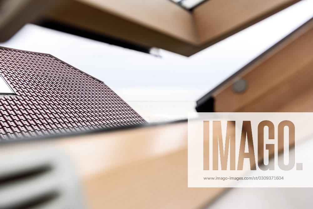 Open wooden attic window open wooden attic window overlooking the street ,model released, Symbolfoto ,property released