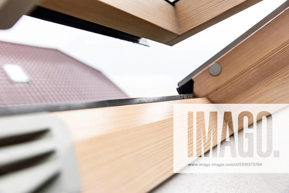 Open wooden attic window open wooden attic window overlooking the street ,model released, Symbolfoto ,property released