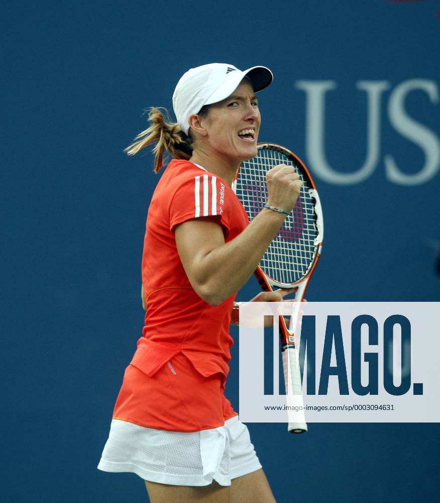 Justine Henin (Belgien) jubelt Tennis Damen US Open 2007, Grand Slam, WTA Tour, Einzelbild Flushing Meadow New York, NY, N Y Freude, Tennis Damen US Open 2007, Grand Slam, WTA Tour, Einzelbild Flushing Meadow New York, NY, N Y Freude,