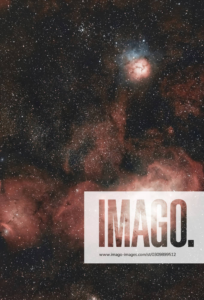 View of Lagoon and Trifid nebulas, ZCF01147