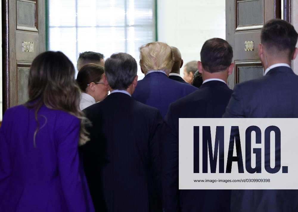 Former United States President Donald Trump enters the courtroom on week 4 of his civil fraud trial at State Supreme Court on Tuesday, October 24, 2023 in New York City. The case brought last September by New York Attorney General Letitia James, accuses Trump, his eldest sons and his family business of inflating Trump s net worth by more than $2 billion by overvaluing his real estate portfolio. NYP20231024103 JOHNxANGELILLO
