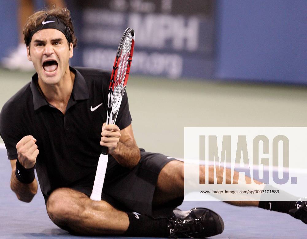 Roger Federer (Schweiz) - Sieger der US Open 2007 - Tennis Herren US Open 2007, Grand Slam, ATP Tour, Finale Einzelbild Flushing Meadow New York, NY, N.Y. Freude, Begeisterung, Tennis Herren US Open 2007, Grand Slam, ATP Tour, Finale Einzelbild Flushing Meadow New York, NY, N.Y. Freude, Begeisterung,