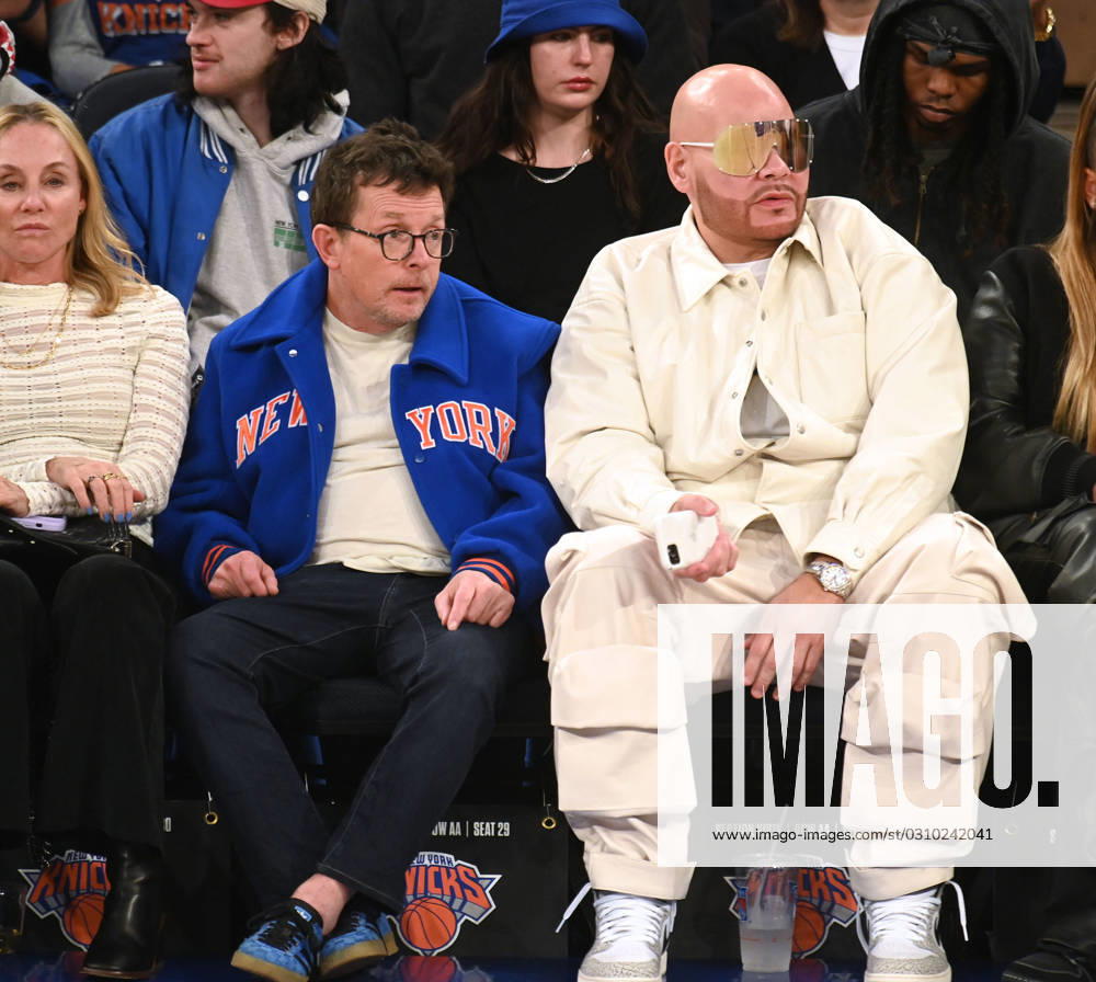 Celebrities at the watch the visiting Boston Celtics play the New York Knicks at Madison Square Garden. Featuring: Tracy Pollan, Michael J. Fox, Fat Joe Where: New York, New York, United States When: 25 Oct 2023 Credit: Michael Simon startraksphoto.com . NOT FOR USE BY NEWSPAPERS BASED IN THE UK.