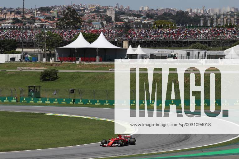 Race, Kimi Raikkonen (FIN) Scuderia Ferrari SF70H Brazilian Grand Prix, Sao Paulo, Interlagos 9 - 12 November 2017 12.11.2017 - Race, Kimi Raikkonen (FIN) Scuderia Ferrari SF70H