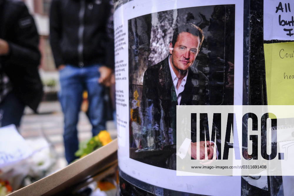 New York City,NY-October 31st 2023: Memorial for Actor Matthew Perry who passed away on October 28th 2023 in New York City.