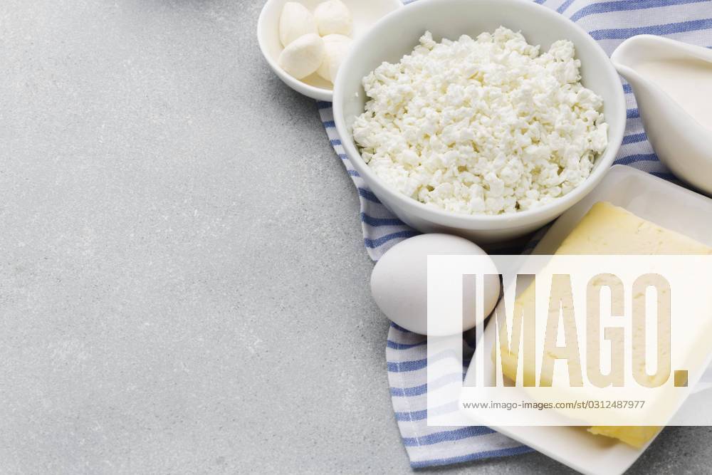 Close-up from fresh Cottage cheese with Butter