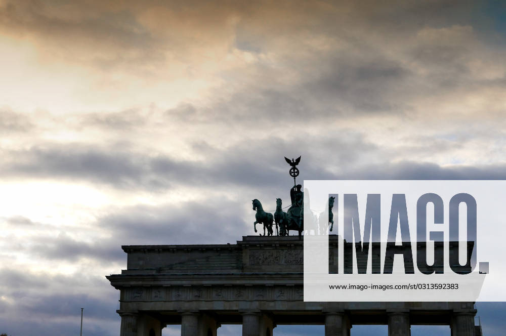 Berlin Germany Cloudy sky over the Brandenburg Gate