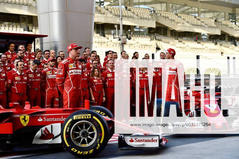 Sebastian Vettel GER 5 Scuderia Ferrari Kimi Raikkonen FIN 7 Scuderia Ferrari Grand Prix of ABU DHABI 2017 Preparations Motorsport Formula 1 23 11 2017 ABU DHABI