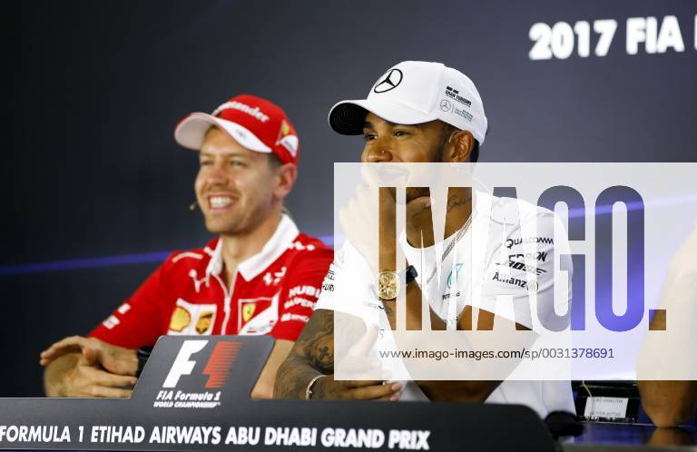 Motorsports: FIA Formula One World Championship WM Weltmeisterschaft 2017, Grand Prix of Abu Dhabi, 5 Sebastian Vettel (GER, Scuderia Ferrari), 44 Lewis Hamilton (GBR, Mercedes AMG Petronas F1 Team), Abu Dhabi United Arab Emirates
