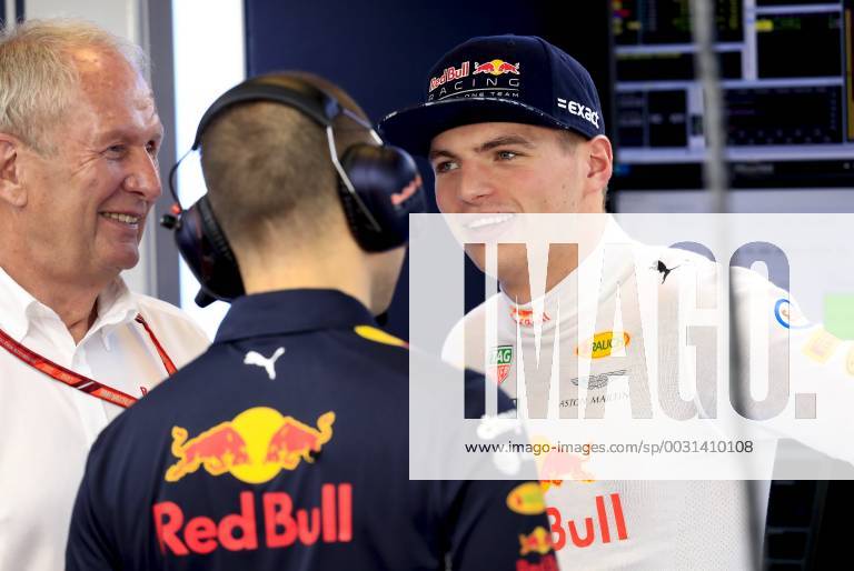 Motorsports: FIA Formula One World Championship WM Weltmeisterschaft 2017, Grand Prix of Abu Dhabi, Dr. Helmut Marko (AUT, Red Bull Racing), 33 Max Verstappen (NLD, Red Bull Racing), Abu Dhabi United Arab Emirates