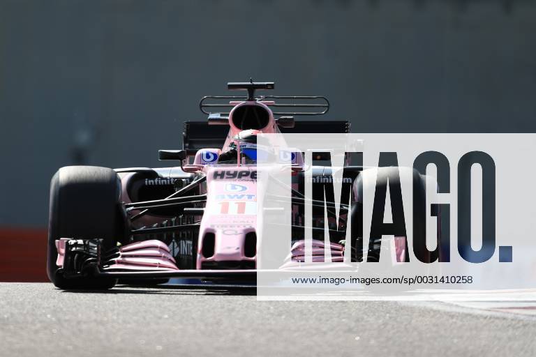 24th November 2017, Yas Marina Circuit, Abu Dhabi, UAE; Abu Dhabi Formula One Grand Prix, Friday free practice; Sergio Perez - Sahara Force India ActionPlus11955356