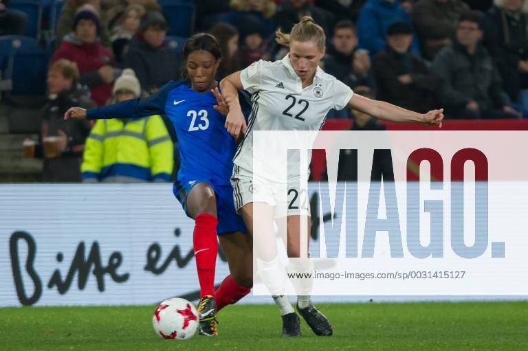 V li Grace Geyoro France 23 in duel with duel with Tabea Kemme Germany 22 Soccer Women International Match Germany France