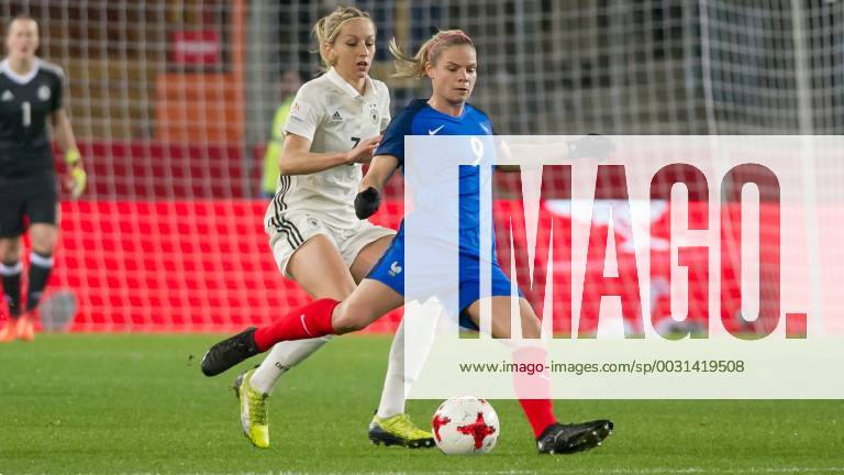 V li Kathrin Hendrich Germany 3 in duel duel with duel with Eugenie Le Sommer France 9 Football Women International Germany France