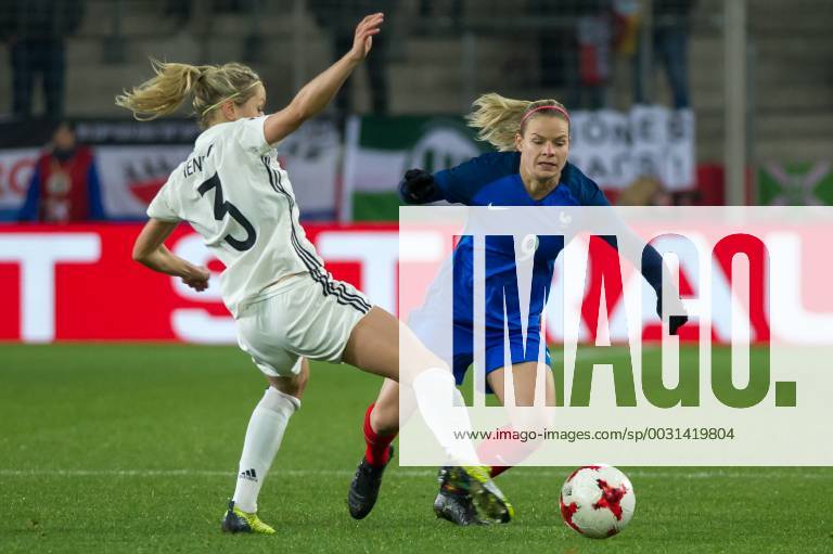 V li Kathrin Hendrich Germany 3 in duel duel with duel with Eugenie Le Sommer France 9 Football Women International Germany France