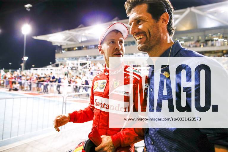 Motorsports: FIA Formula One World Championship WM Weltmeisterschaft 2017, Grand Prix of Abu Dhabi, 5 Sebastian Vettel (GER, Scuderia Ferrari), Mark Webber (AUS) Abu Dhabi United Arab Emirates
