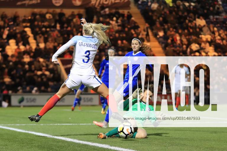 28th November 2017, Weston Homes Community Stadium, Colchester, England; Womens World Cup Qualification, England Women versus Kazakhstan Women; Irina Sandaova of Kazakhstan saves Alex Greenwood of England cross ActionPlus11957167