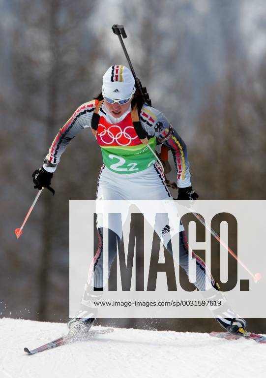 Biathlon women s relay silver medal Olympic Games 2006 was taken in San Sicario on 23 02 2006 Andrea Henkel action San Sicario, Italy