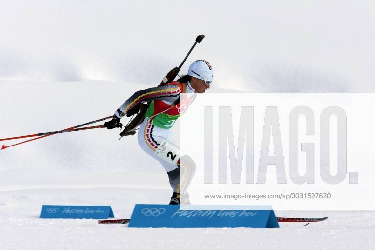 Biathlon women s relay silver medal Olympic Games 2006 was taken in San Sicario on 23 02 2006 Andrea Henkel action San Sicario, Italy