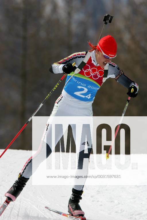 Biathlon women s relay silver medal Olympic Games 2006 was taken in San Sicario on 23 02 2006 Kati Wilhelm action San Sicario, Italy