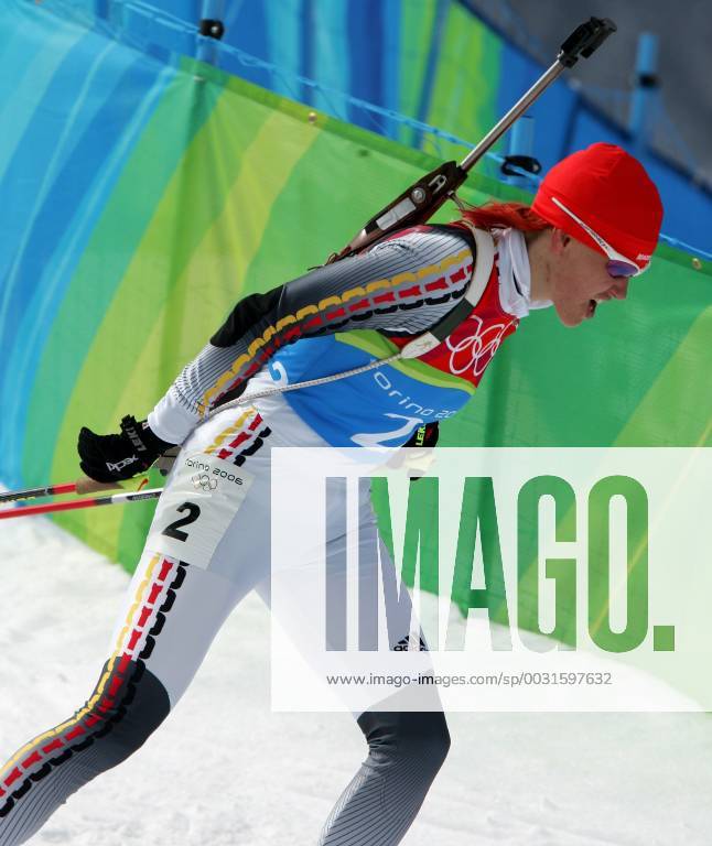 Biathlon women s relay silver medal Olympic Games 2006 was taken in San Sicario on 23 02 2006 Kati Wilhelm action San Sicario, Italy